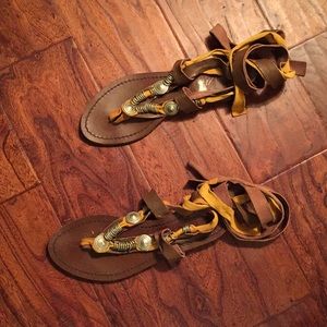 Italian Leather Gladiator sandals size 37 (7)
